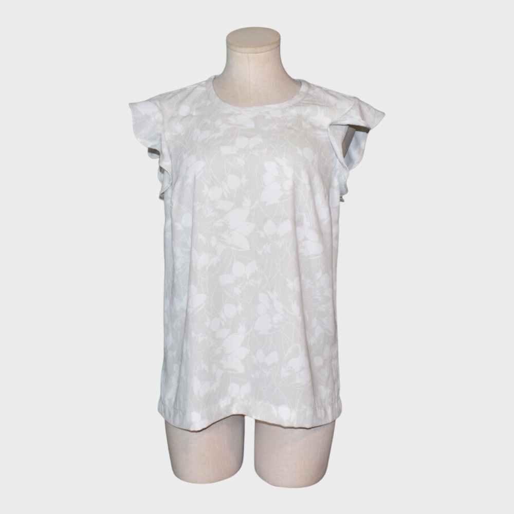NWT J Crew Floral Print Flutter Sleeve‎ Blouse